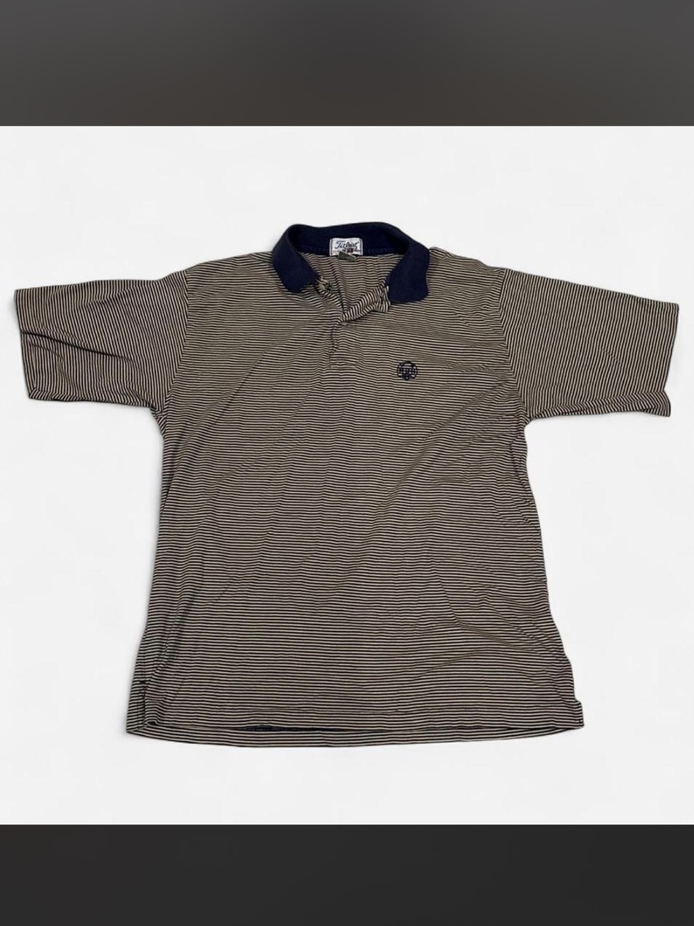 Titleist Striped Polo with Navy Contrast Collar